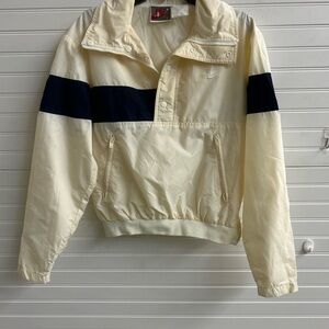 Vintage Nike Beige and White Windbreaker Jacket